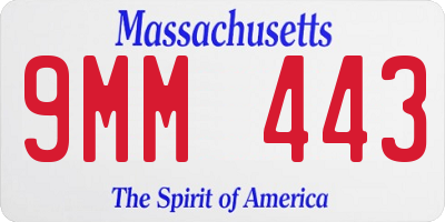 MA license plate 9MM443