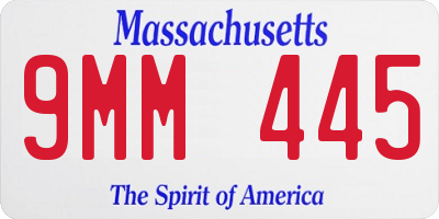 MA license plate 9MM445