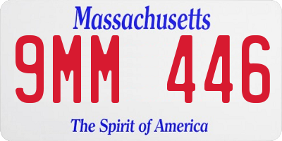 MA license plate 9MM446