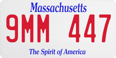 MA license plate 9MM447