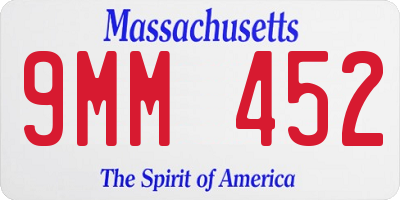 MA license plate 9MM452