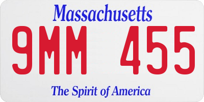 MA license plate 9MM455