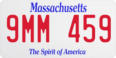 MA license plate 9MM459