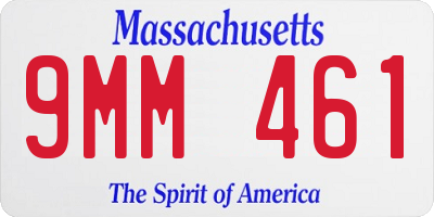 MA license plate 9MM461