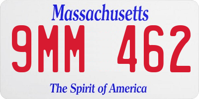 MA license plate 9MM462