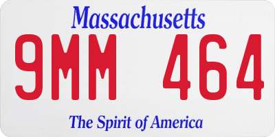 MA license plate 9MM464