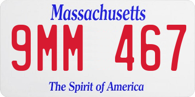 MA license plate 9MM467