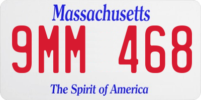 MA license plate 9MM468