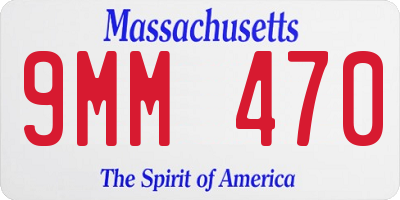 MA license plate 9MM470