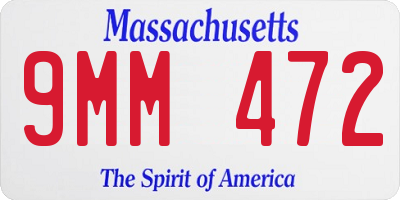 MA license plate 9MM472