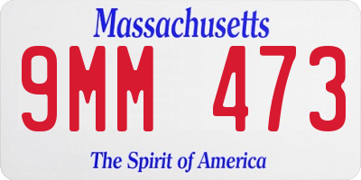 MA license plate 9MM473