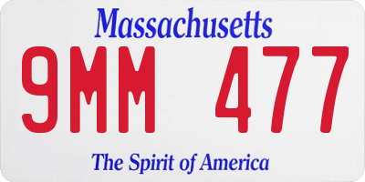 MA license plate 9MM477