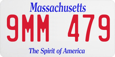 MA license plate 9MM479