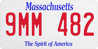 MA license plate 9MM482