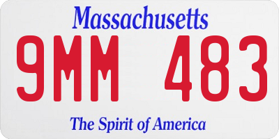 MA license plate 9MM483