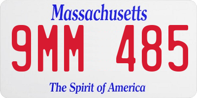 MA license plate 9MM485
