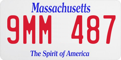 MA license plate 9MM487