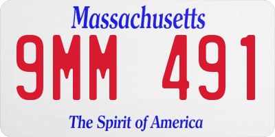MA license plate 9MM491
