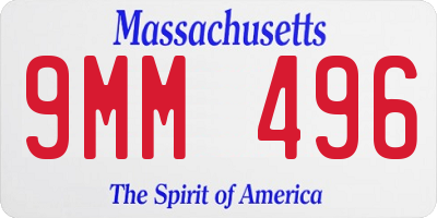 MA license plate 9MM496