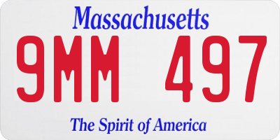 MA license plate 9MM497