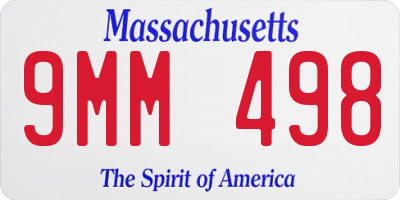 MA license plate 9MM498