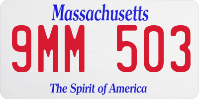MA license plate 9MM503