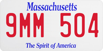 MA license plate 9MM504