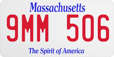 MA license plate 9MM506
