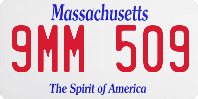 MA license plate 9MM509