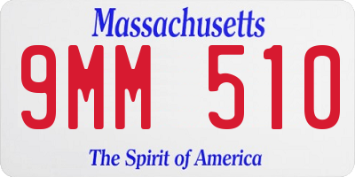 MA license plate 9MM510