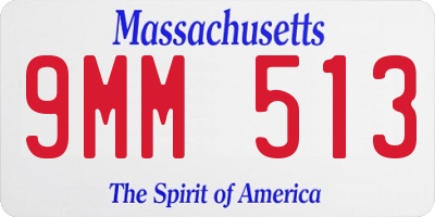 MA license plate 9MM513