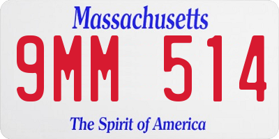 MA license plate 9MM514