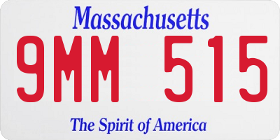 MA license plate 9MM515