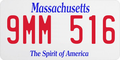 MA license plate 9MM516