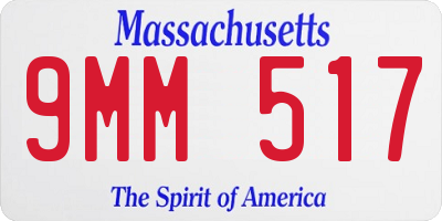 MA license plate 9MM517