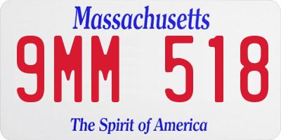 MA license plate 9MM518