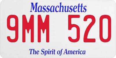 MA license plate 9MM520