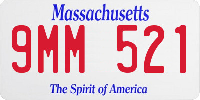 MA license plate 9MM521