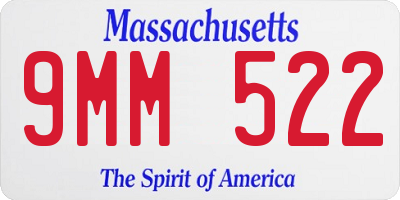 MA license plate 9MM522