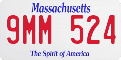 MA license plate 9MM524