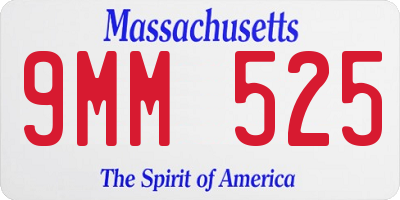 MA license plate 9MM525