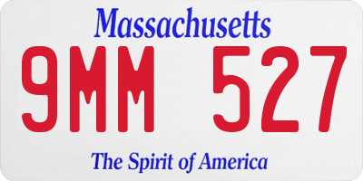 MA license plate 9MM527