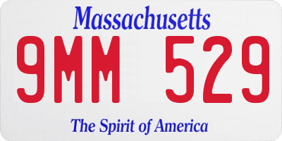 MA license plate 9MM529