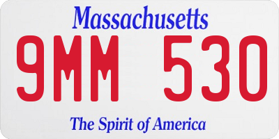 MA license plate 9MM530