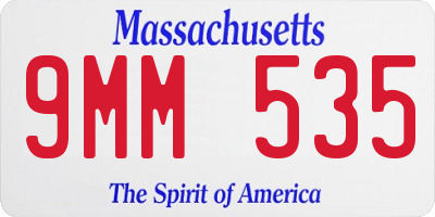 MA license plate 9MM535