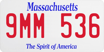 MA license plate 9MM536
