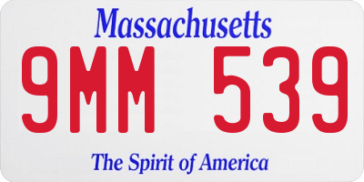 MA license plate 9MM539