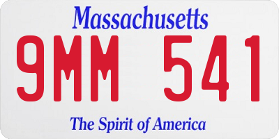 MA license plate 9MM541