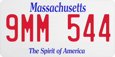 MA license plate 9MM544