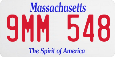 MA license plate 9MM548